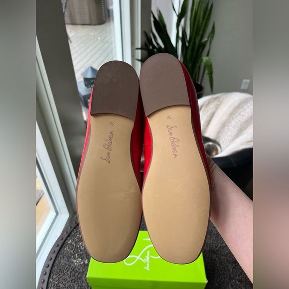 SAM EDELMAN ARI BALLET FLATS IN HEIRLOOM RED LEATHER 7.5 - Picture 9 of 9